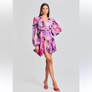Hemant & Nandita Anay Pink and Purple Dress NWT